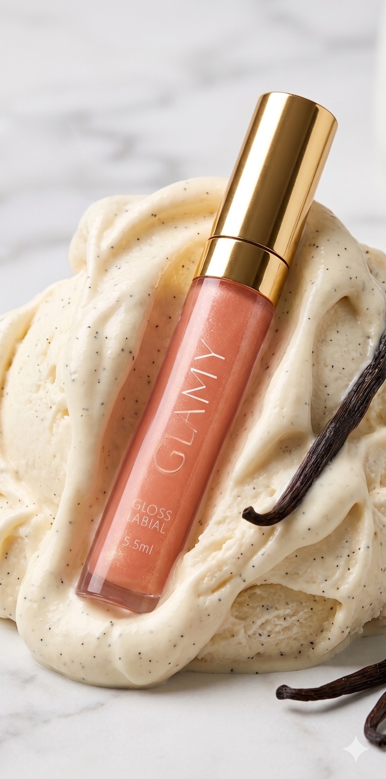 Aplicação do gloss GLAMY